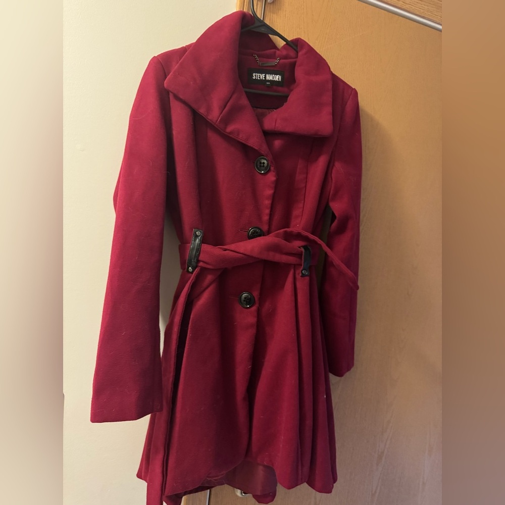 Red Steve Madden Peacoat